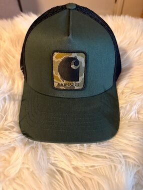 Carhartt Olive Green & Black Mesh Patch Cap